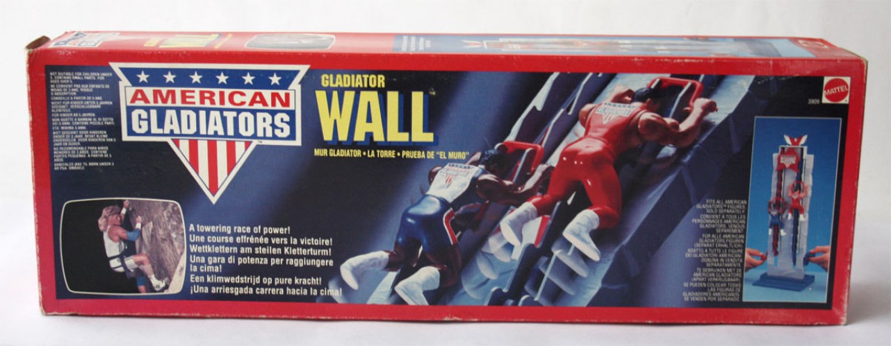 American Gladiators Gladiator Wall a Towering Race of Power Manufactured by Nattel in 1991